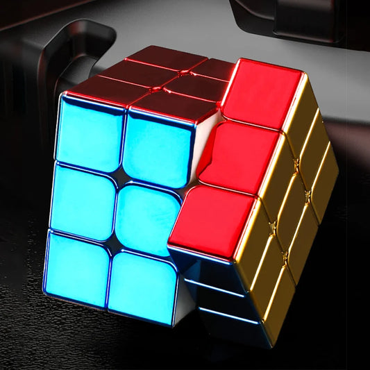 SengSo Metal 3x3 Magnetic Golden Cube, Magic Cube Puzzle Speed Cube M3 3x3x3 toy